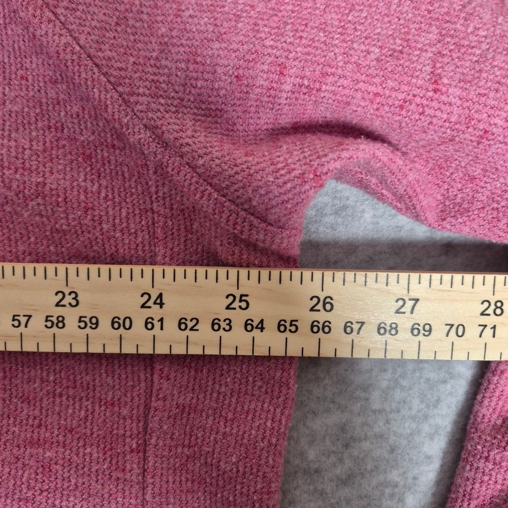 Nike Quarter Zip Pullover Womens XL Pink Waffle Knit Swoosh Long Sleeve - Picture 7 of 7